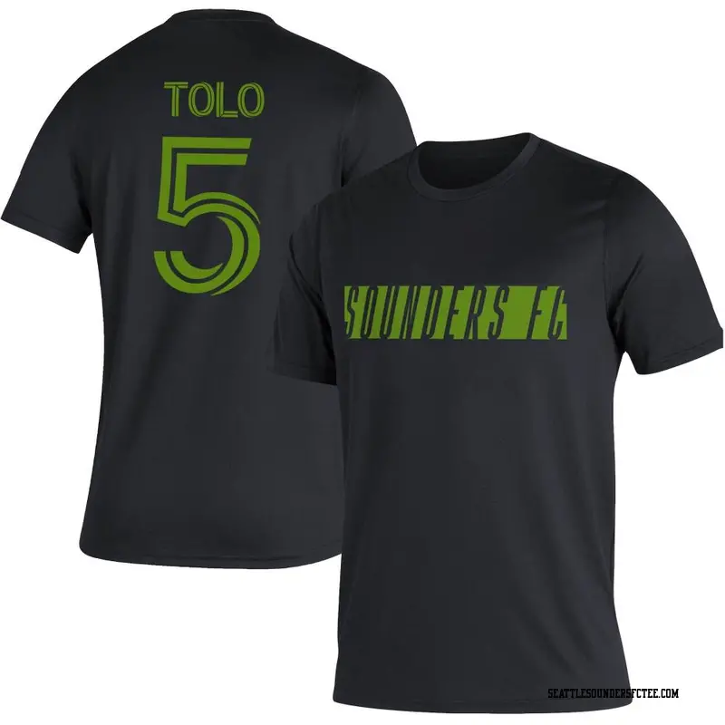 Men's Seattle Sounders FC ＃5 Nouhou Tolo Black Name & Number Vintage T-Shirt